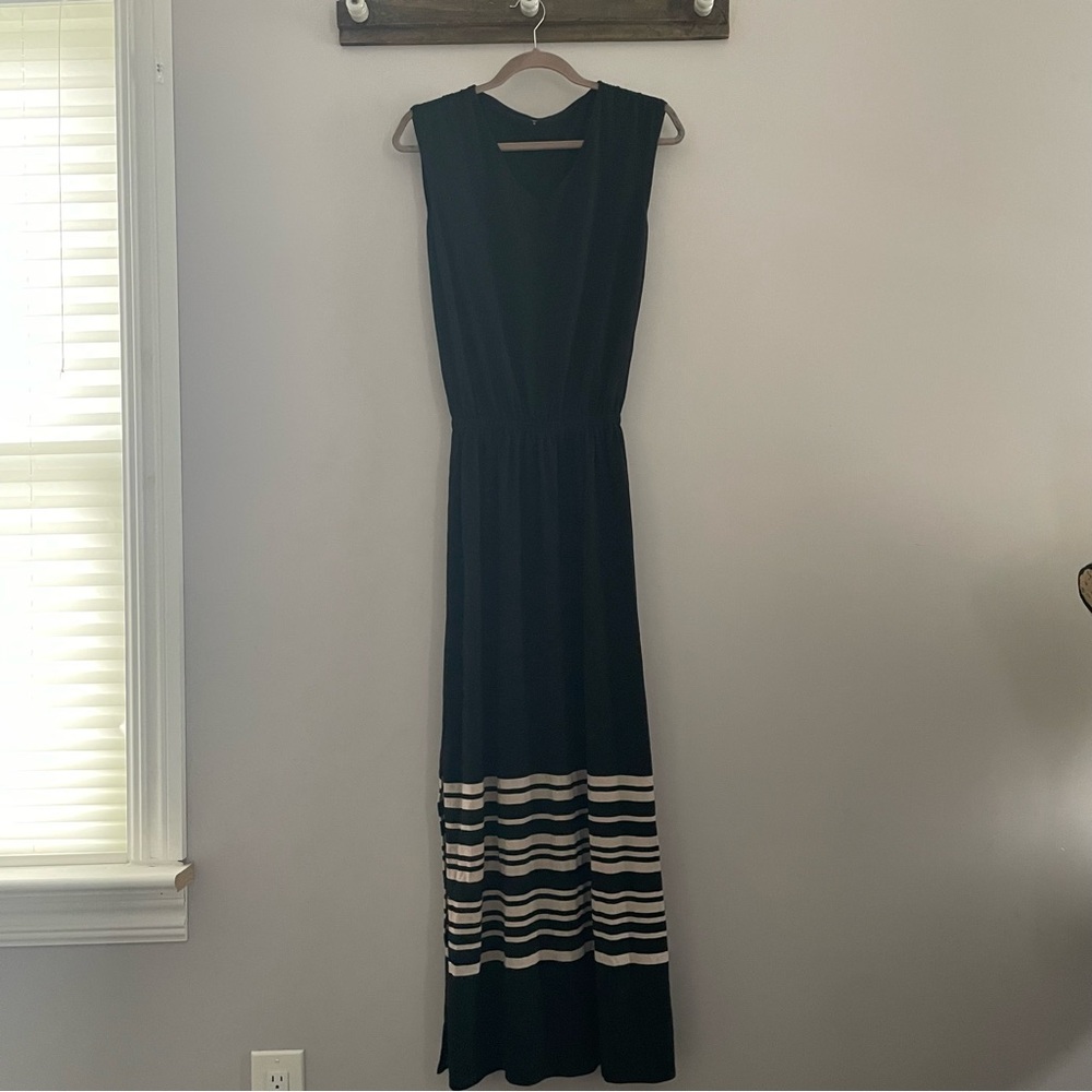 GARNET HILL Black Cap Sleeve Maxi Dress XS - Picture 3 of 8